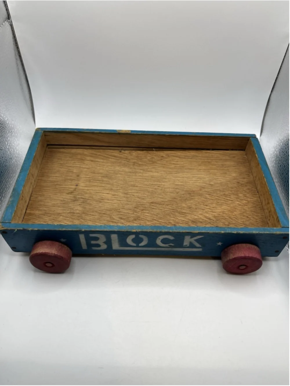 Vintage Wood Block Wagon Toy Disney? SEE ALL HARD TO FIND